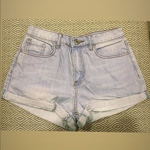 High wasted jean shorts